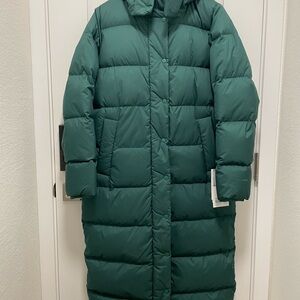 Lululemon Wunder Puff Jacket Long Everglade Green size 6